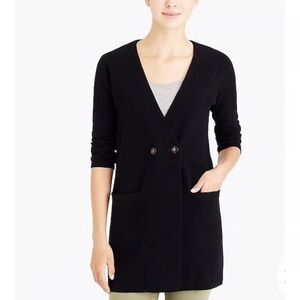 Classic Black Buttoned Cardigan